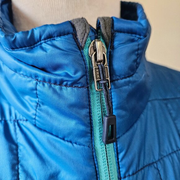 Patagonia Nano Puff Full Zip Up Insulated Jacket Womens Size Medium Solid Blue - Picture 4 of 8